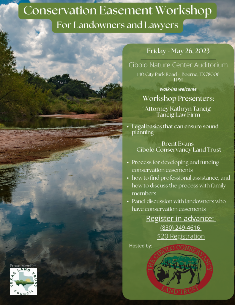 Upcoming Events - The Cibolo Conservancy